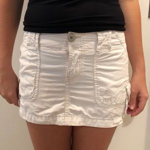 White mini skirt